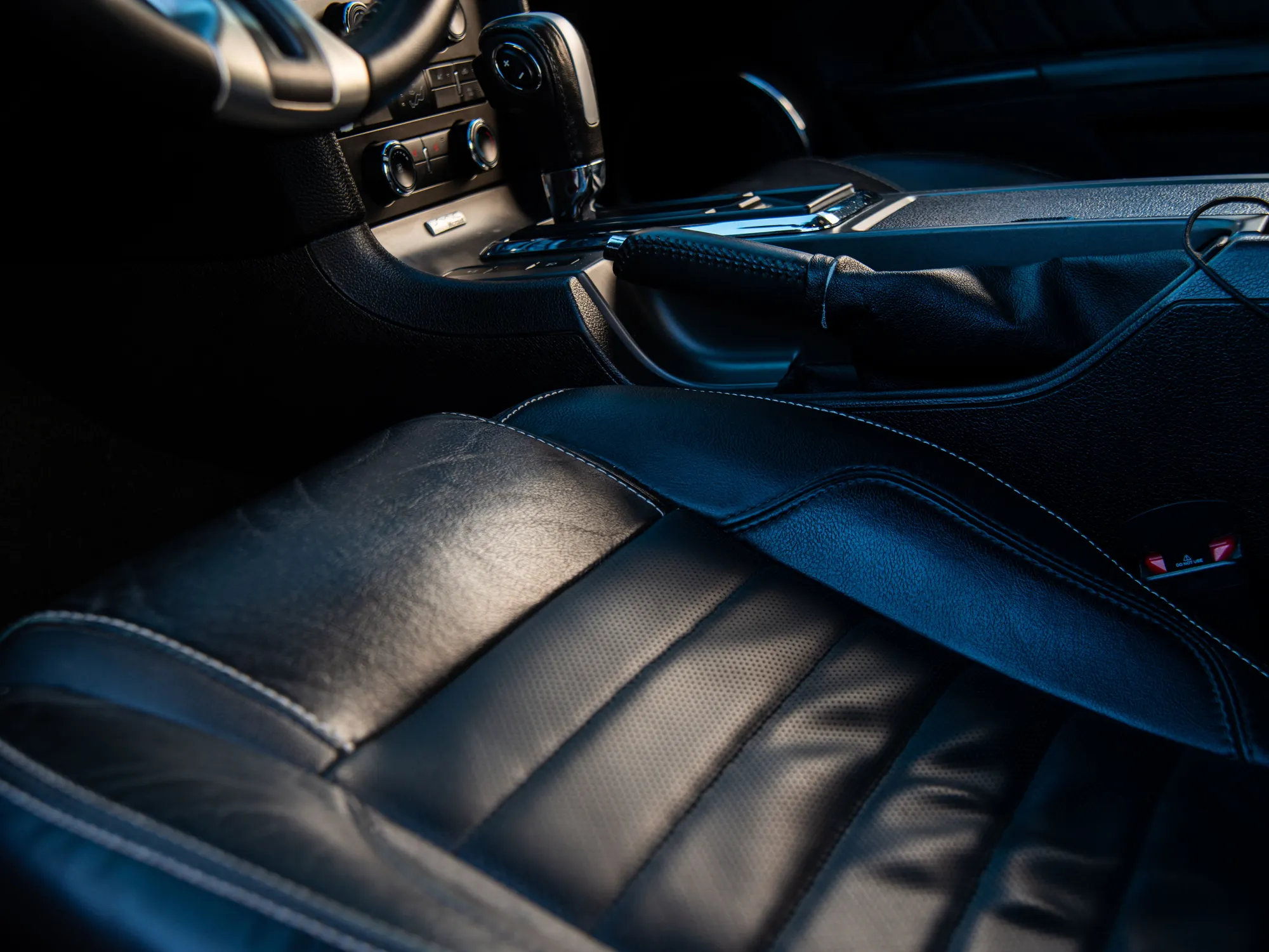 A freshly detailed car interior at Kept Auto in Ashland, MO